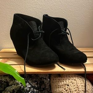 Black Suede Wedges